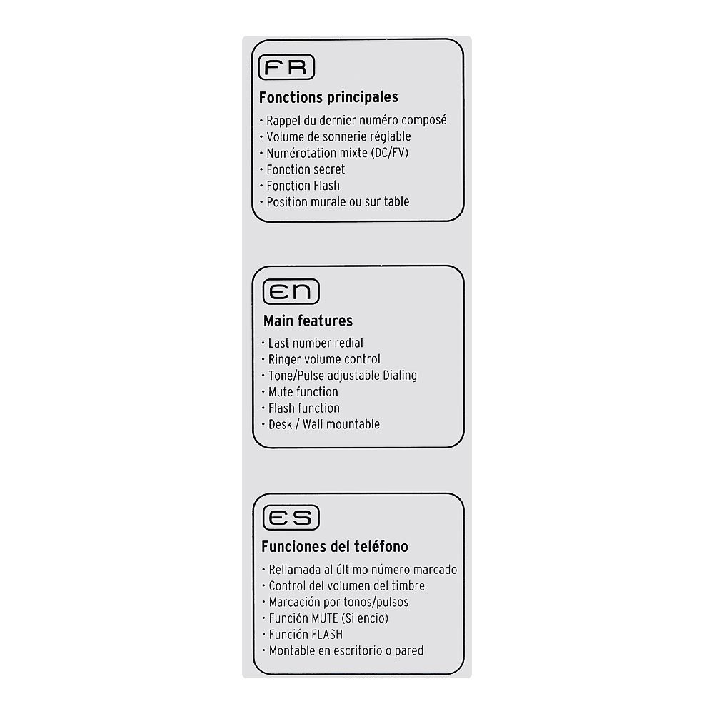 Alcatel Corded Telephone, White, T22-EX - Image 6
