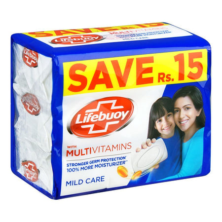 Lifebuoy Mild Care Blue Soap Value Pack, 3x98g - Main Image