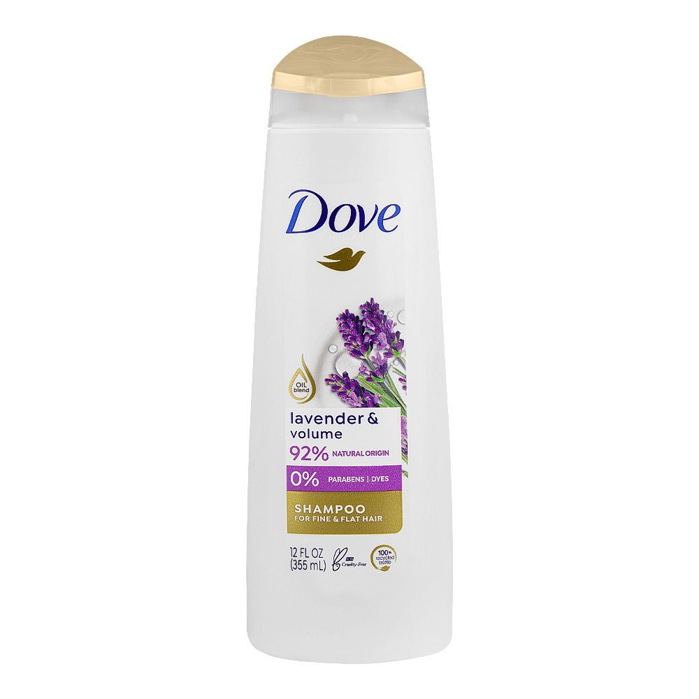 Dove Lavender & Volume Paraben Free Shampoo, For Fine & Flat Hair, 355ml - Main Image