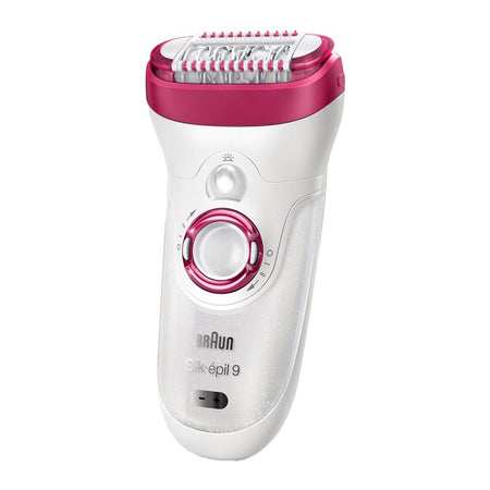 Braun Silk Epil 9 Gift Edition Legs, Body & Face Epilator, White/Red, 9567 - Image 2