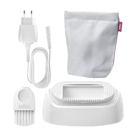 Braun Silk Epil 9 Gift Edition Legs, Body & Face Epilator, White/Red, 9567 - Image 4