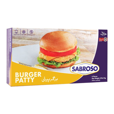Sabroso Burger Patty, 6 Pieces, Chicken, 370g - Main Image