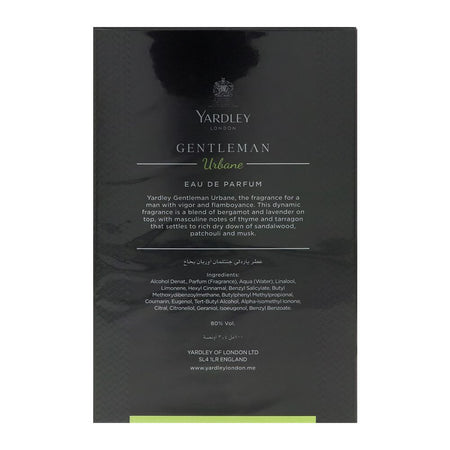 Yardley Gentleman Urbane Eau De Parfum, 100ml - Image 3