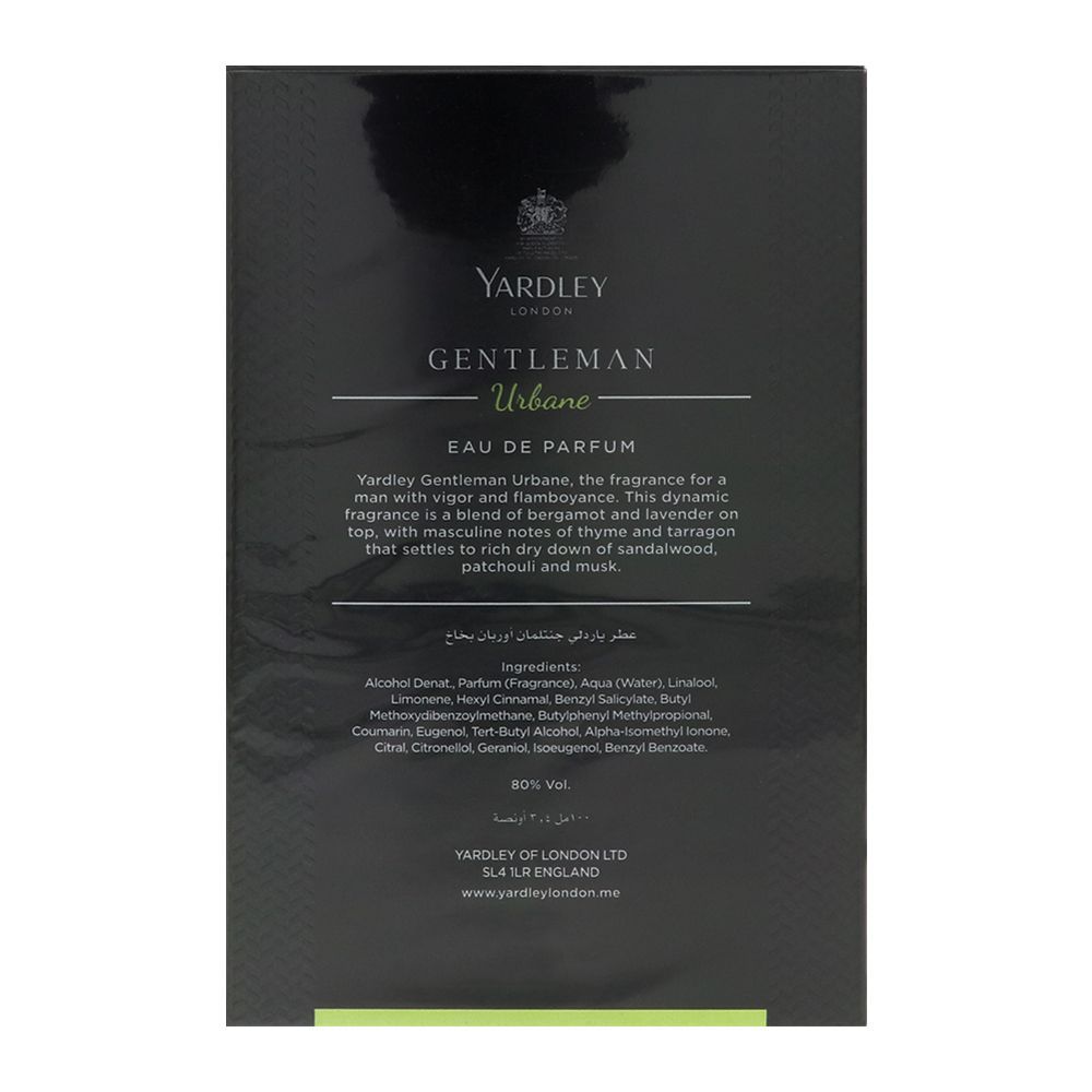 Yardley Gentleman Urbane Eau De Parfum, 100ml - Image 3