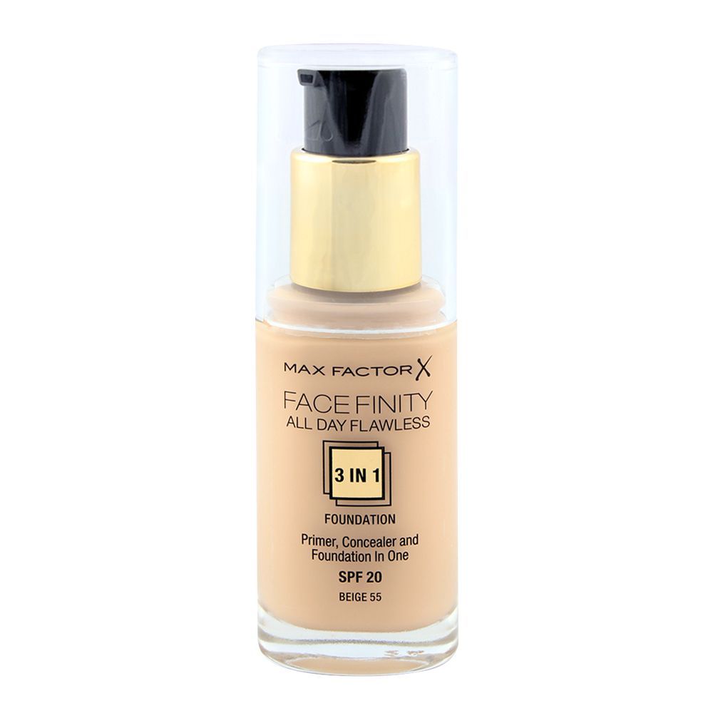 Max Factor Facefinity All Day Flawless 3in1 Foundation 55 Beige - Main Image