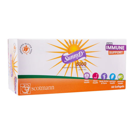 Scotmann Pharmaceuticals Sunny-D 5000 IU Soft Gels, 60-Pack - Main Image