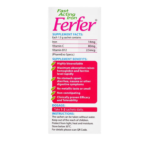 PharmEvo Ferfer Sachet, 30-Pack - Image 2