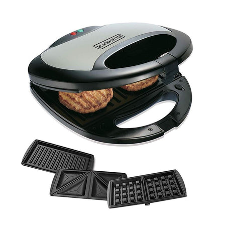 Black & Decker 3-In-1 Sandwich, Grill & Waffle Maker, 750 Watts, TS2090 - Image 3