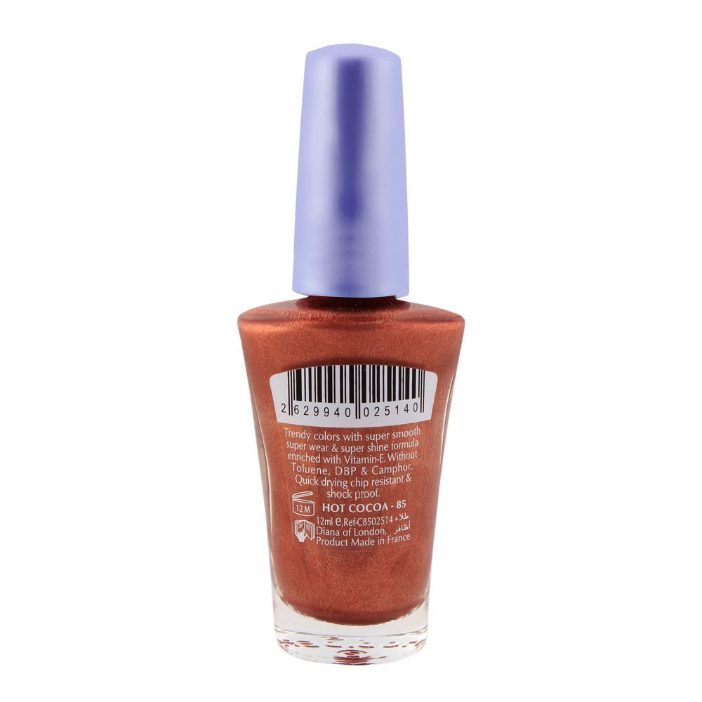 Diana of London City Glamour Nail Enamel 85 Hot Cocoa - Image 2