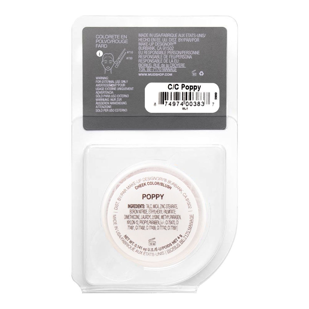 MUD Makeup Designory Cheek Color Blush Refill, Poppy - Image 3