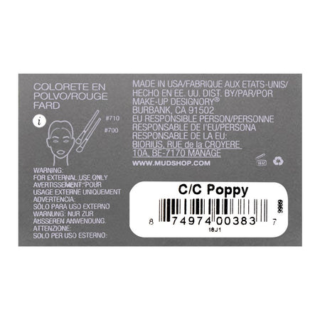 MUD Makeup Designory Cheek Color Blush Refill, Poppy - Image 4