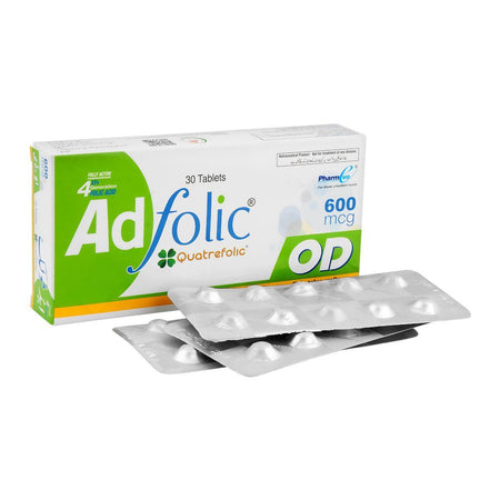 PharmEvo Ad Folic OD Tablet, 600mcg, 30-Pack - Main Image