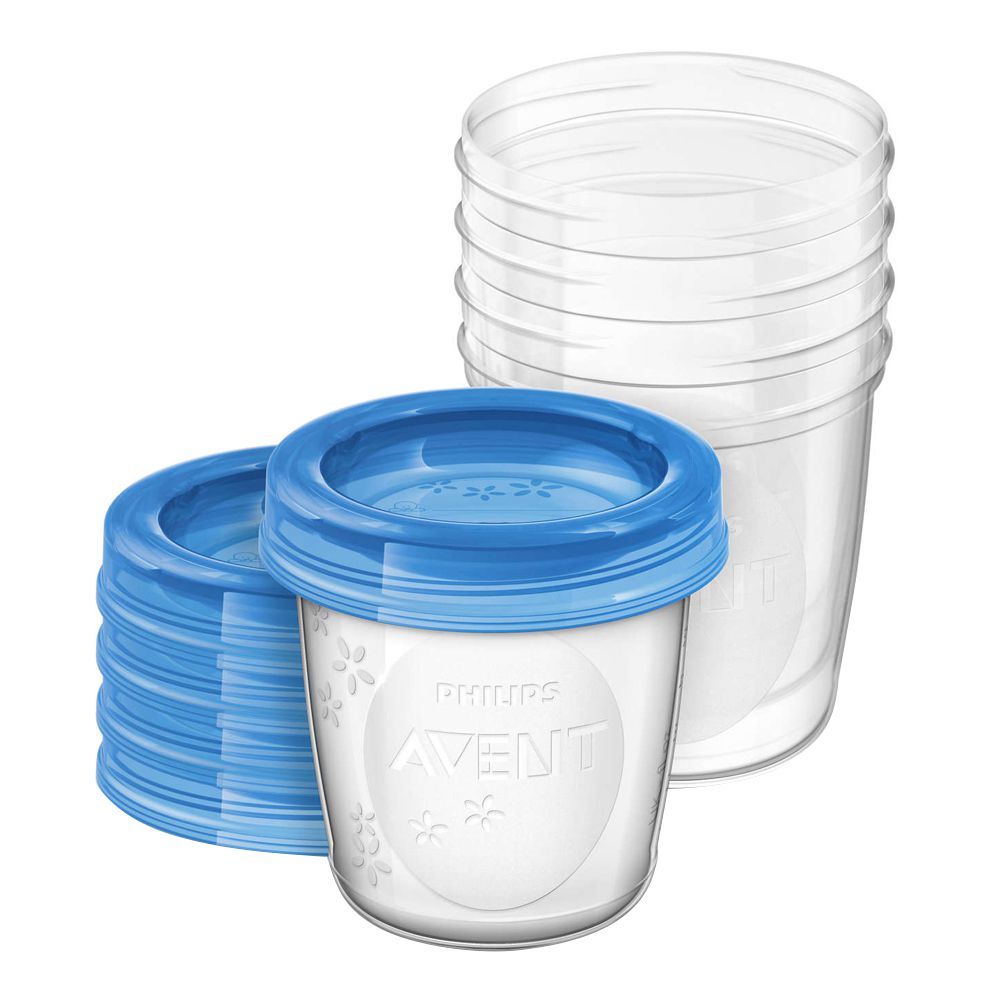 Avent 5 Reusable Breast Milk Storage Cups, 180ml/6oz, 0m+, SCF619/05 - Main Image