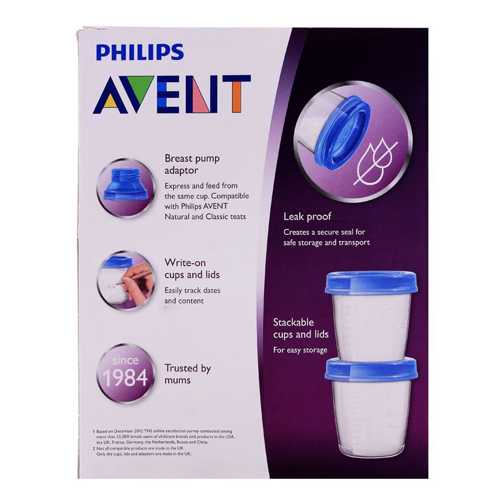 Avent 10 Reusable Breast Milk Storage Cups, 180ml, Leak Proof, SCF618/10 - Image 4