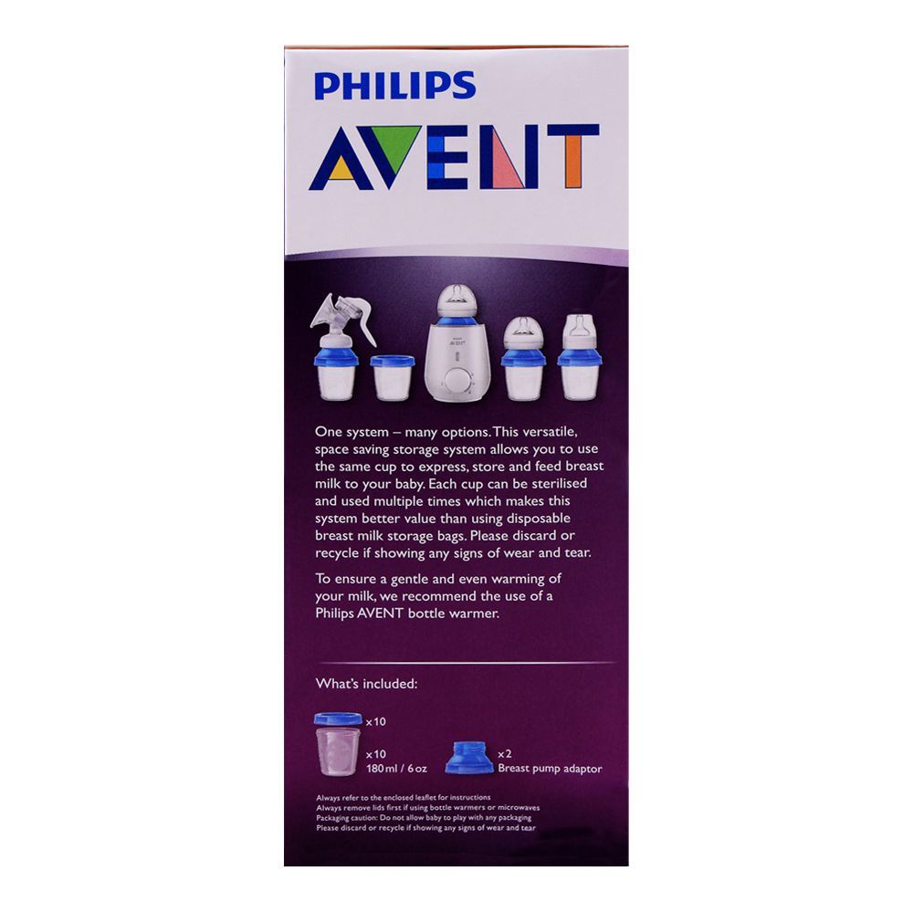 Avent 10 Reusable Breast Milk Storage Cups, 180ml, Leak Proof, SCF618/10 - Image 5