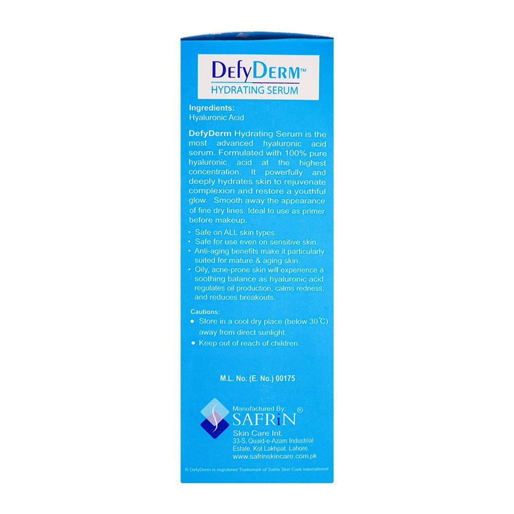 Safrin Skin Care Defyderm Hydrating Serum, 50ml - Image 3