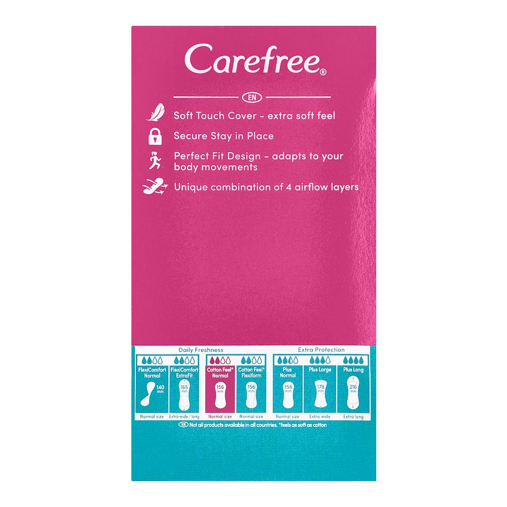 Carefree Cotton Feel Fresh Scent Noraml Pantyliner, 20-Pack - Image 2