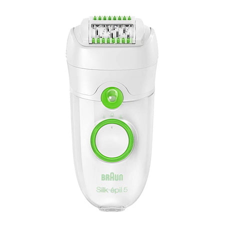 Braun Silk Epil 5 Legs, Body & Face Epilator, White/Green, 5580 - Main Image