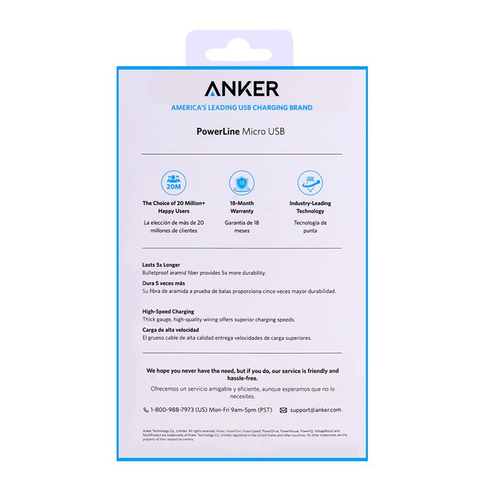 Anker PowerLine Micro USB Android Cable 3ft - A8132H11 - Image 3