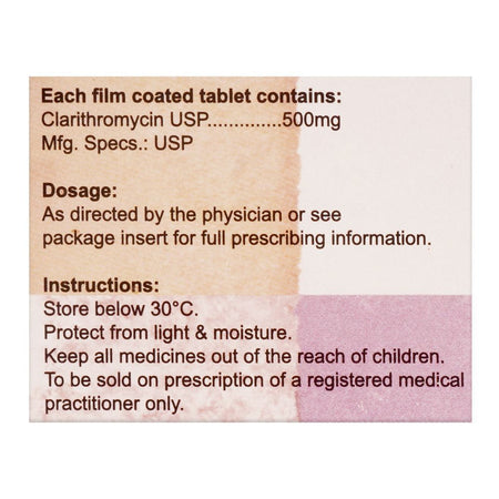 High-Q Pharmaceuticals Pyloclar Tablet, 500mg, 10-Pack - Image 3
