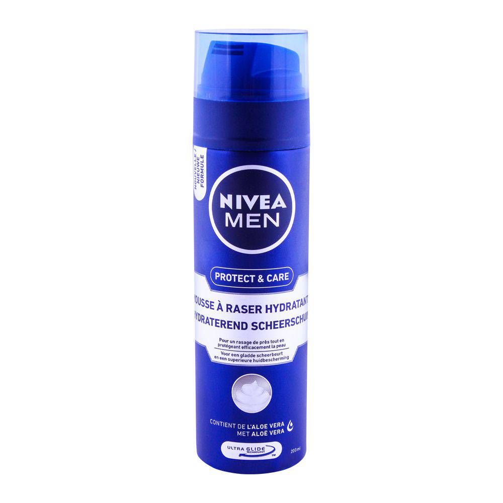 Nivea Men Protect & Care Moisturizing Shaving Foam 200ml - Main Image