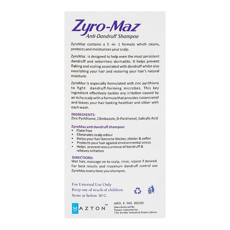 Zyro-Max Anti-Dandruff Shampoo, 100ml - Image 2