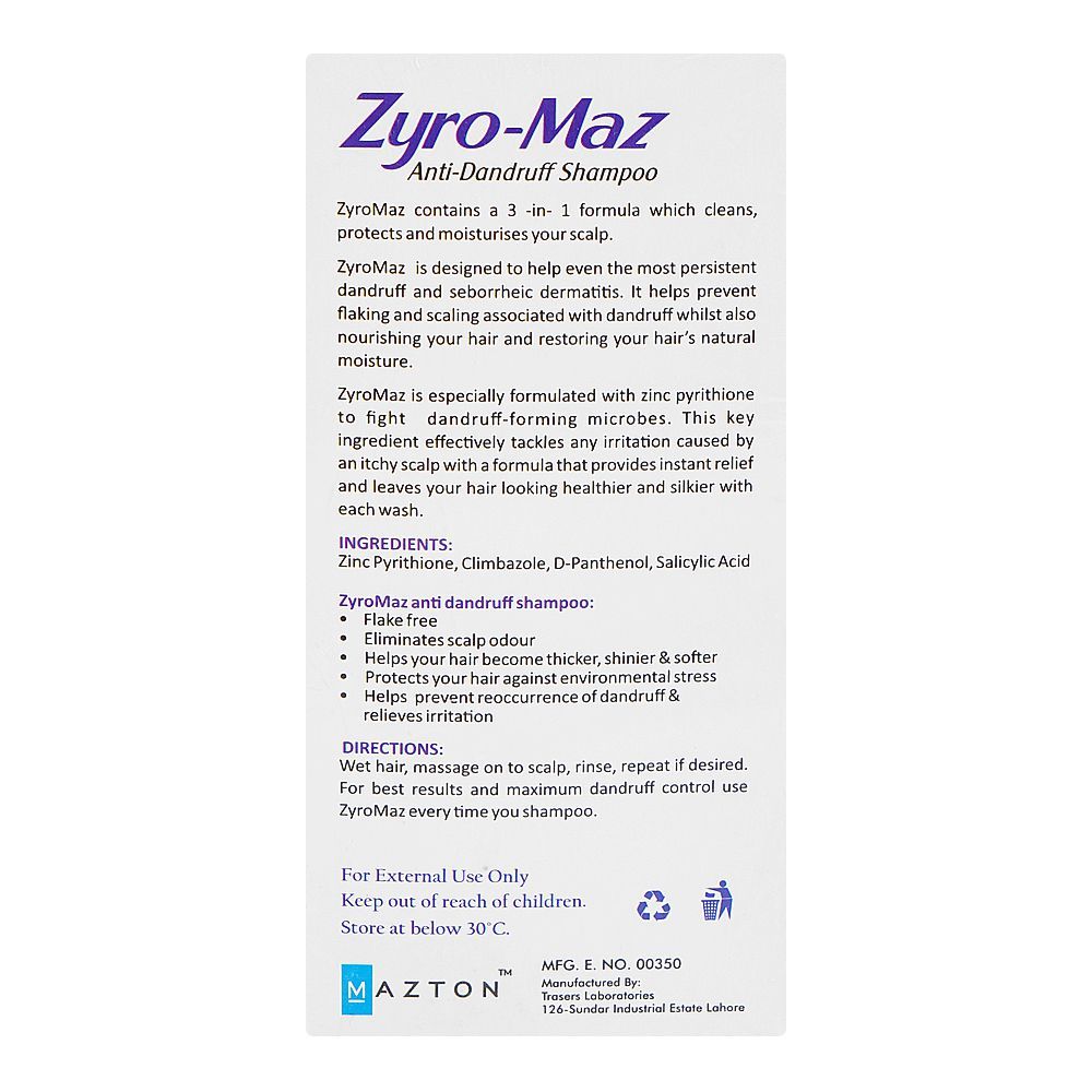 Zyro-Max Anti-Dandruff Shampoo, 100ml - Image 2