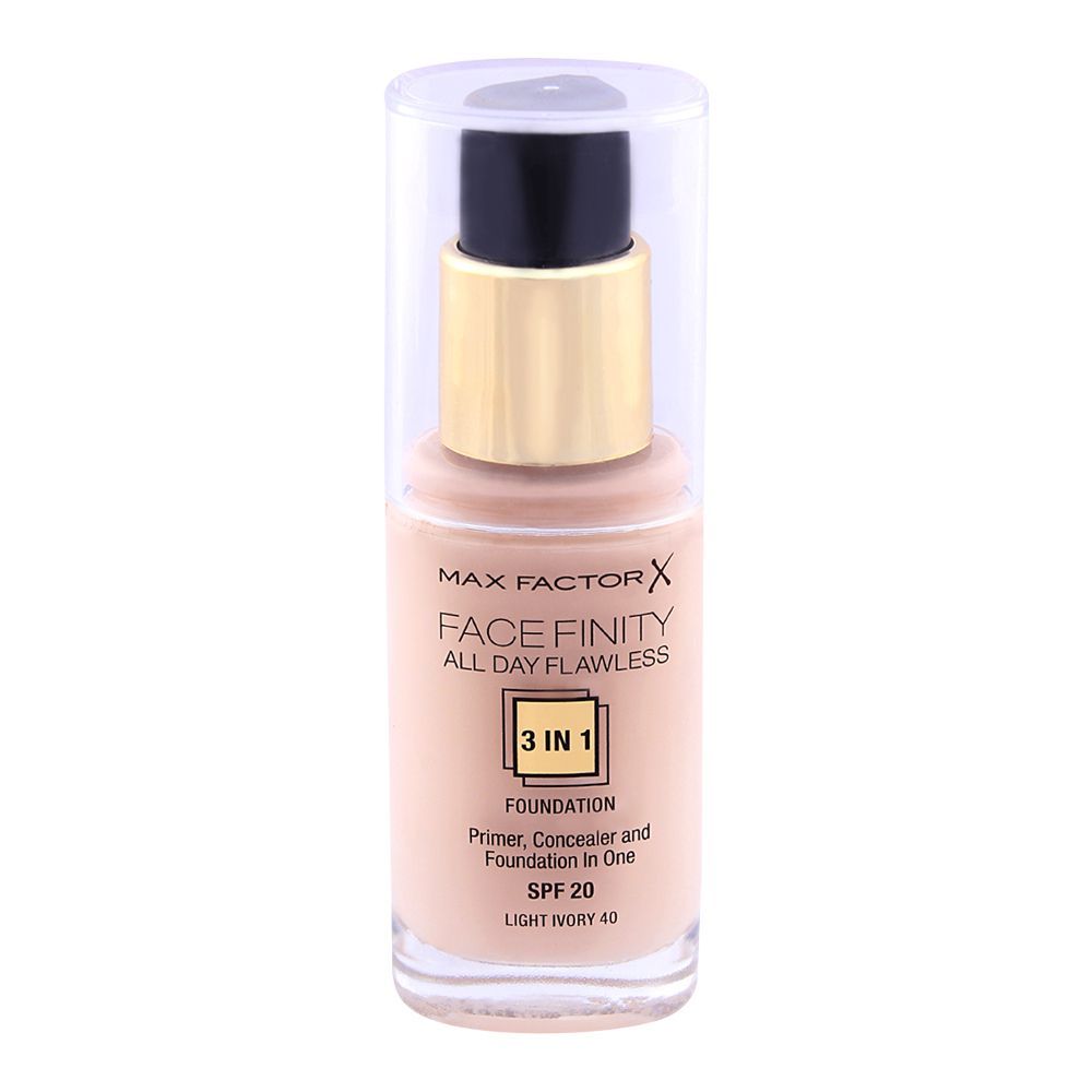 Max Factor Facefinity All Day Flawless 3-in-1 Foundation - 40 Light Ivory - Main Image