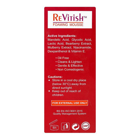 Safrin Skin Care Revitish Foaming Mousse, Lactic Acid, Niacinamide, Vitamin E, For All Types Of Skin, 50ml - Image 3