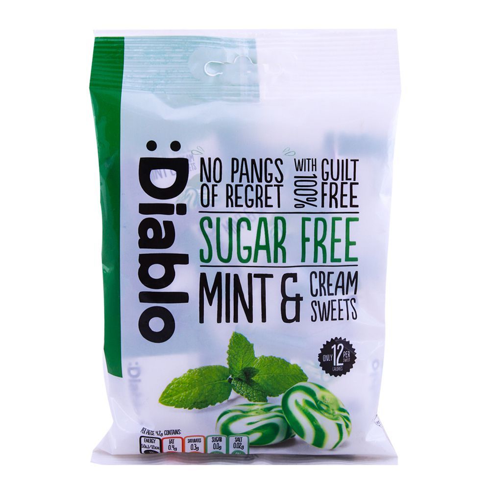 Diablo Sugar Free Mint & Cream Sweets 75g - Main Image