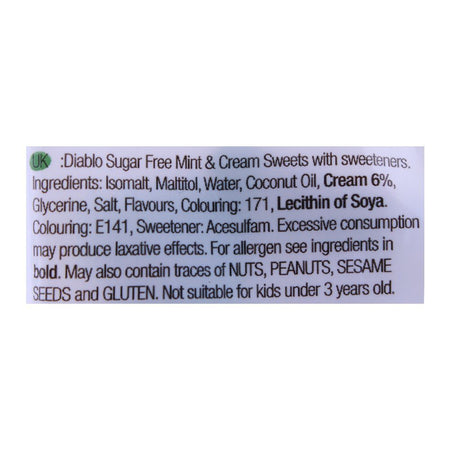 Diablo Sugar Free Mint & Cream Sweets 75g - Image 4