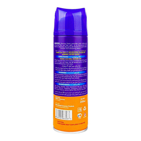 Admiral Active Comfort System Shaving Foam With Vitamin E, 250g - Image 2