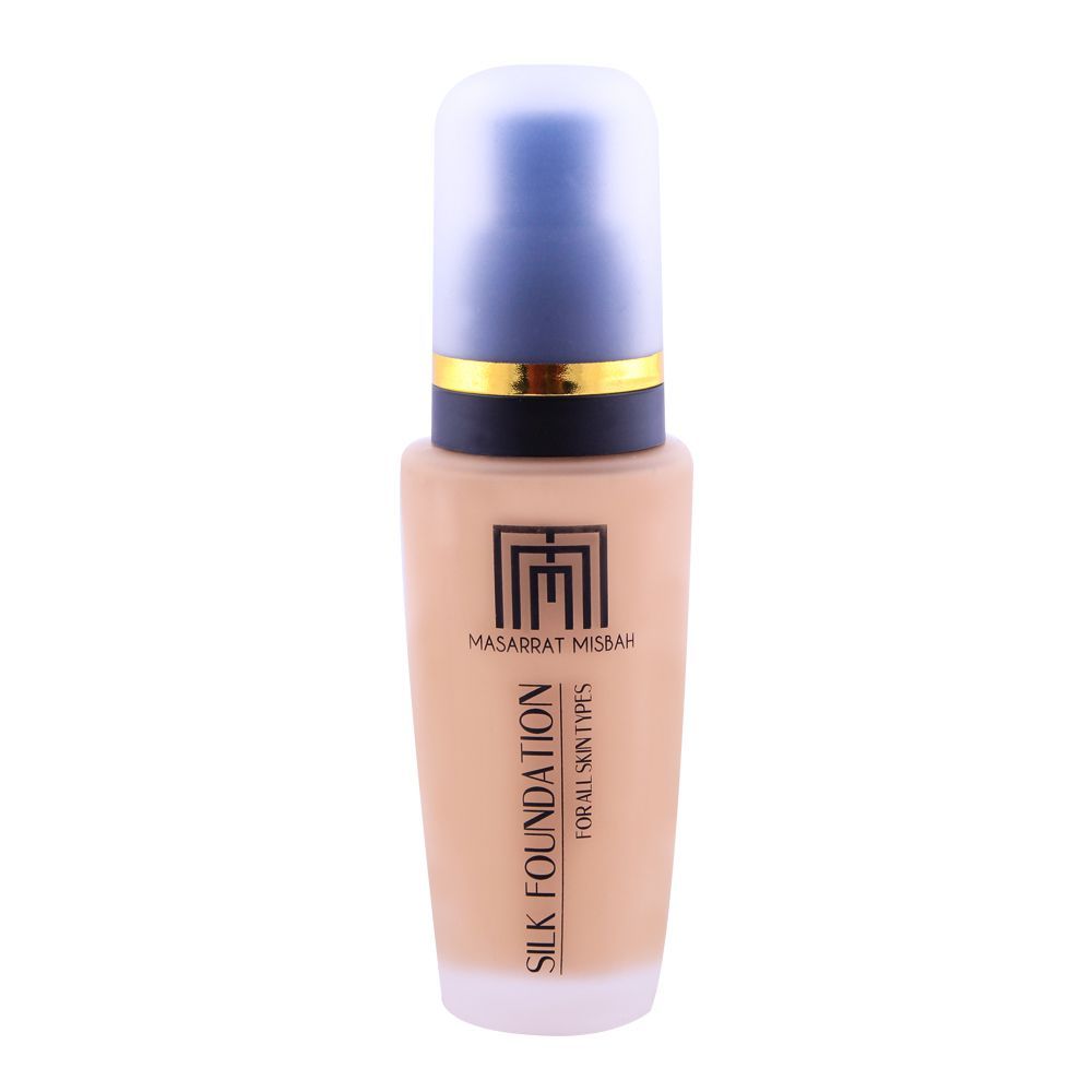 Masarrat Misbah Silk Foundation, Beige - Main Image