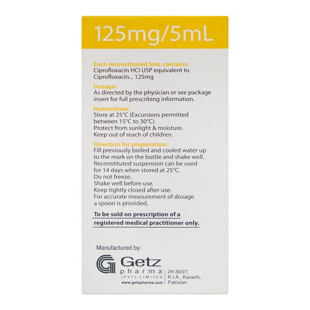Getz Pharma Cipesta Oral Suspension, 125mg/5ml, 60ml - Image 2