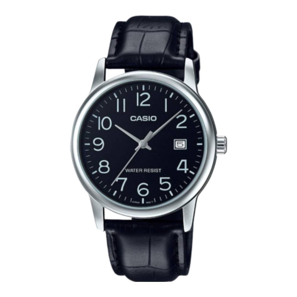 Casio Men's Classic Analog Watch With Black Dial &  Black Designed Strap, MTP-V002L-1BUDF - Main Image