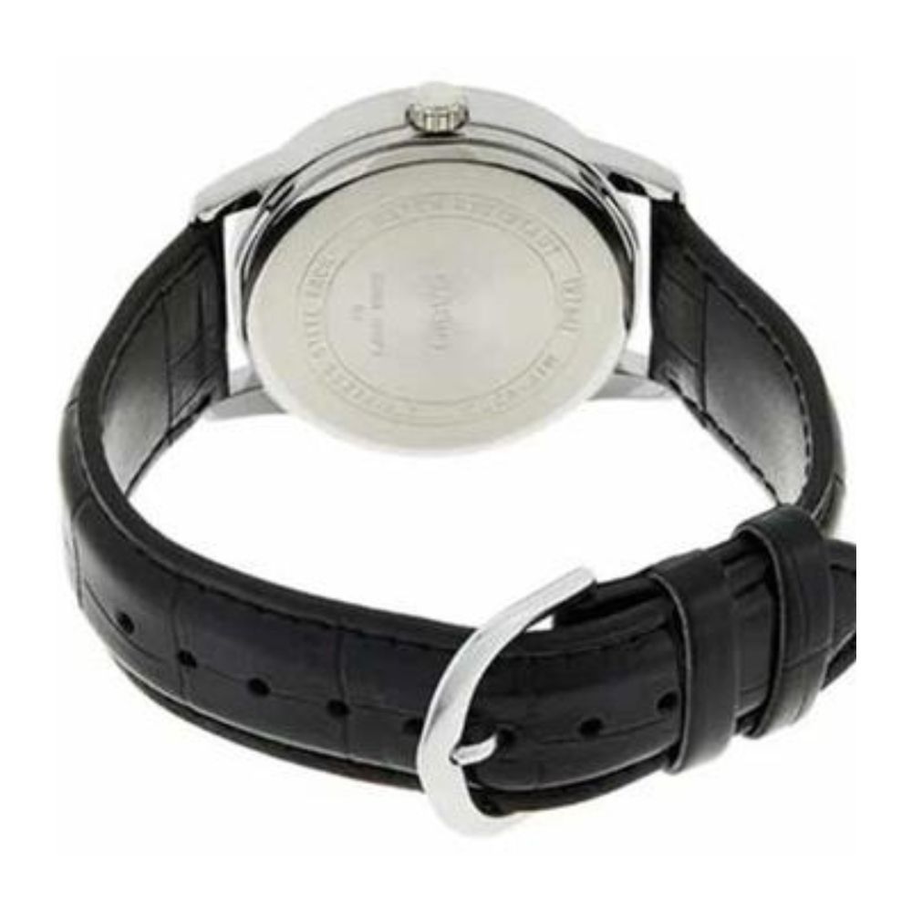 Casio Men's Classic Analog Watch With Black Dial &  Black Designed Strap, MTP-V002L-1BUDF - Image 2