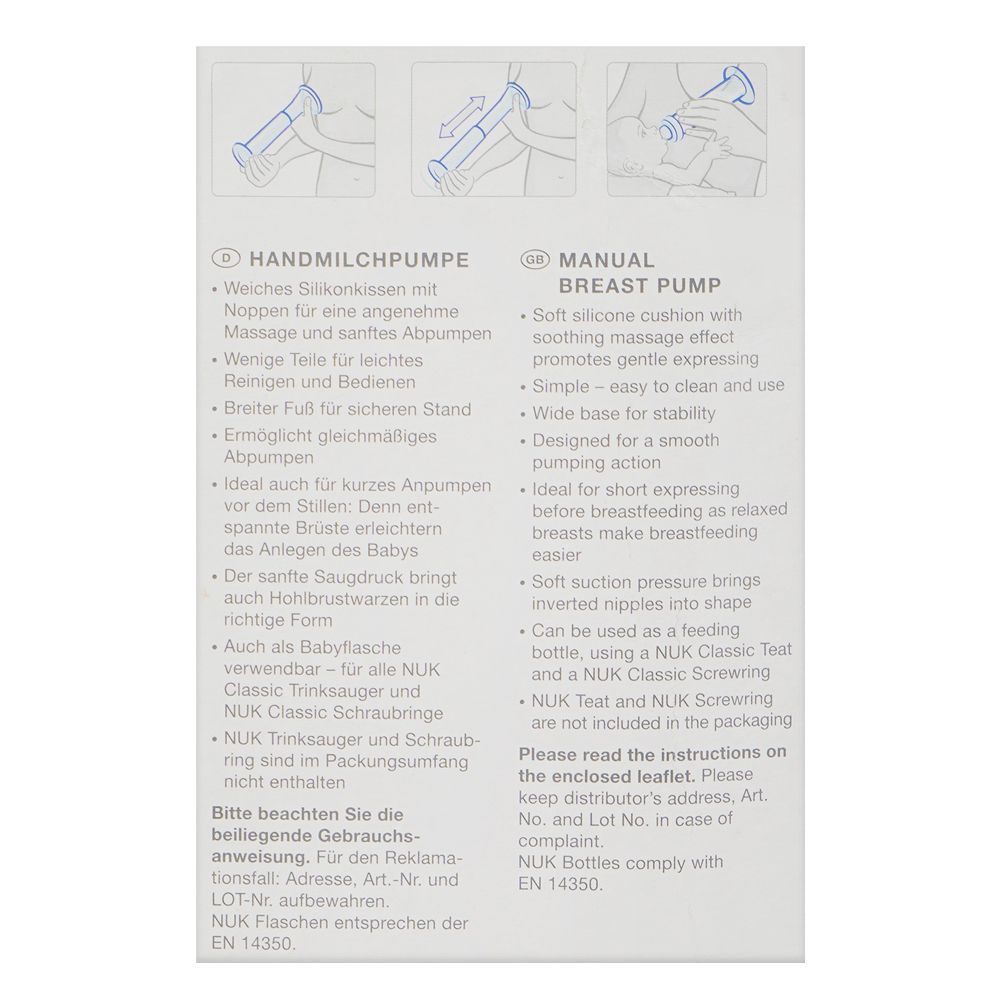 Nuk Soft & Easy Manual Breast Pump, 1025086 - Image 3