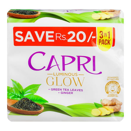 Capri Glow Green Tea Leaves Green Soap, 3x120g - Image 2