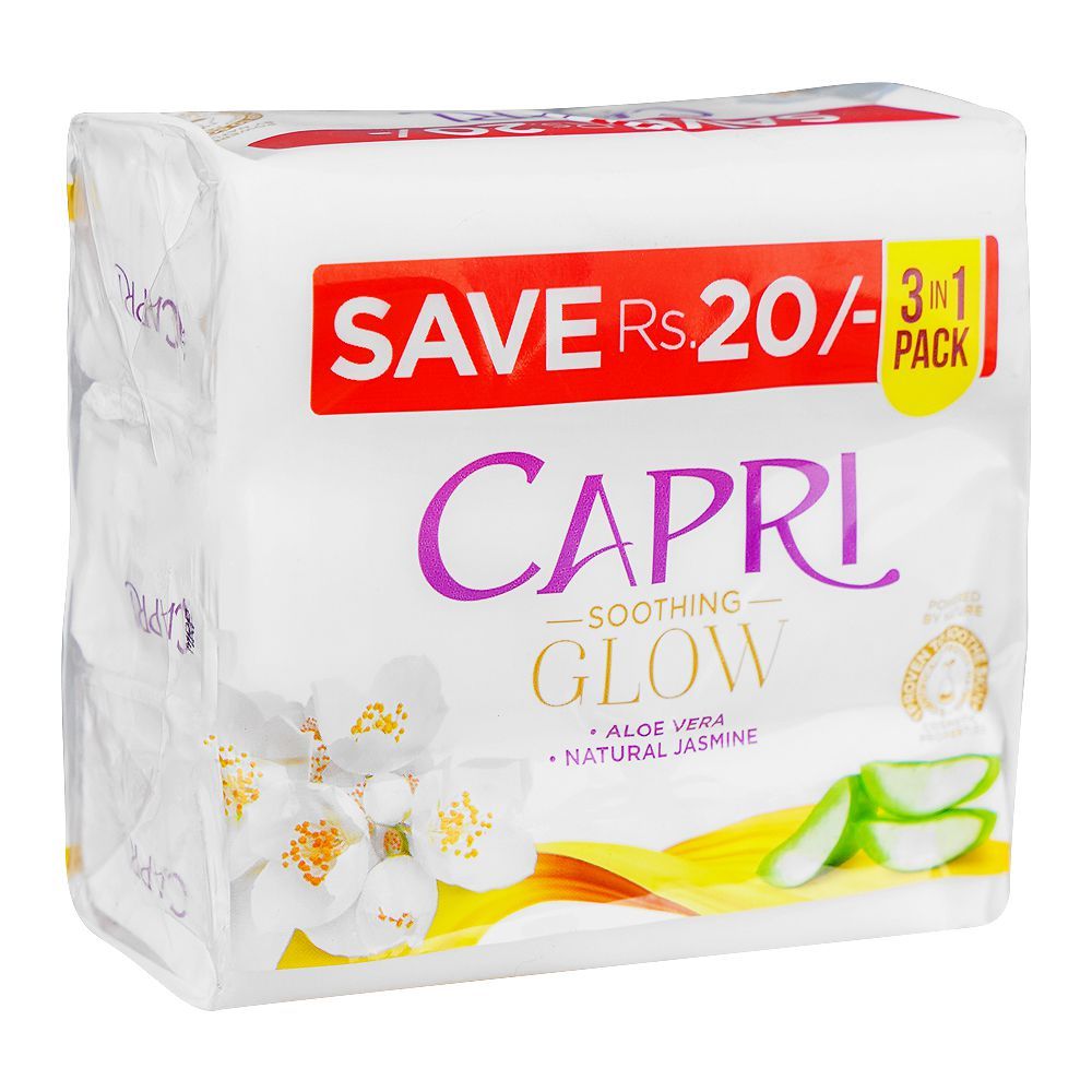 Capri Glow Jasmine White Soap, 3x120g - Main Image