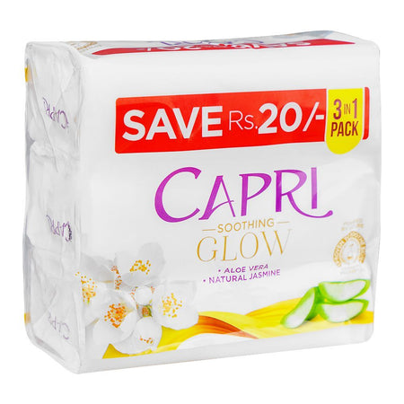 Capri Glow Jasmine White Soap, 3x120g - Main Image