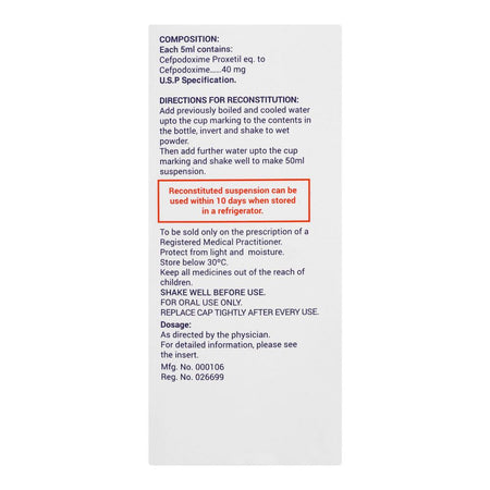 Tabros Pharma Oribro Suspension, 50ml - Image 3