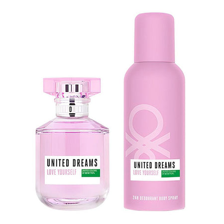 United Colors Of Benetton Love Yourself Gift Set: Eau de Toilette 80ml+Body Spray 150ml, For Women, 2-Pack - Main Image