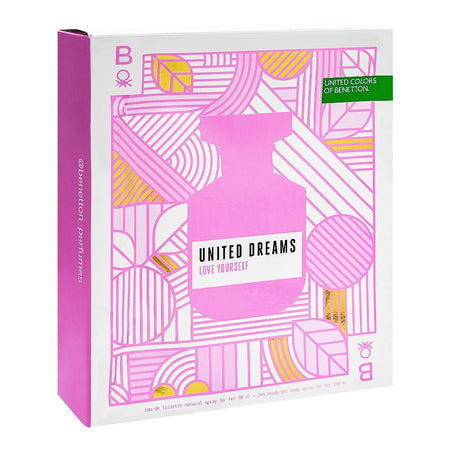 United Colors Of Benetton Love Yourself Gift Set: Eau de Toilette 80ml+Body Spray 150ml, For Women, 2-Pack - Image 2