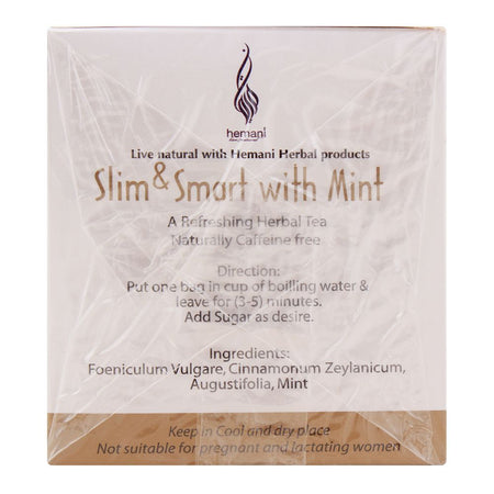Hemani Slim & Smart Mint Herbal Tea Bags, 20-Pack - Image 3