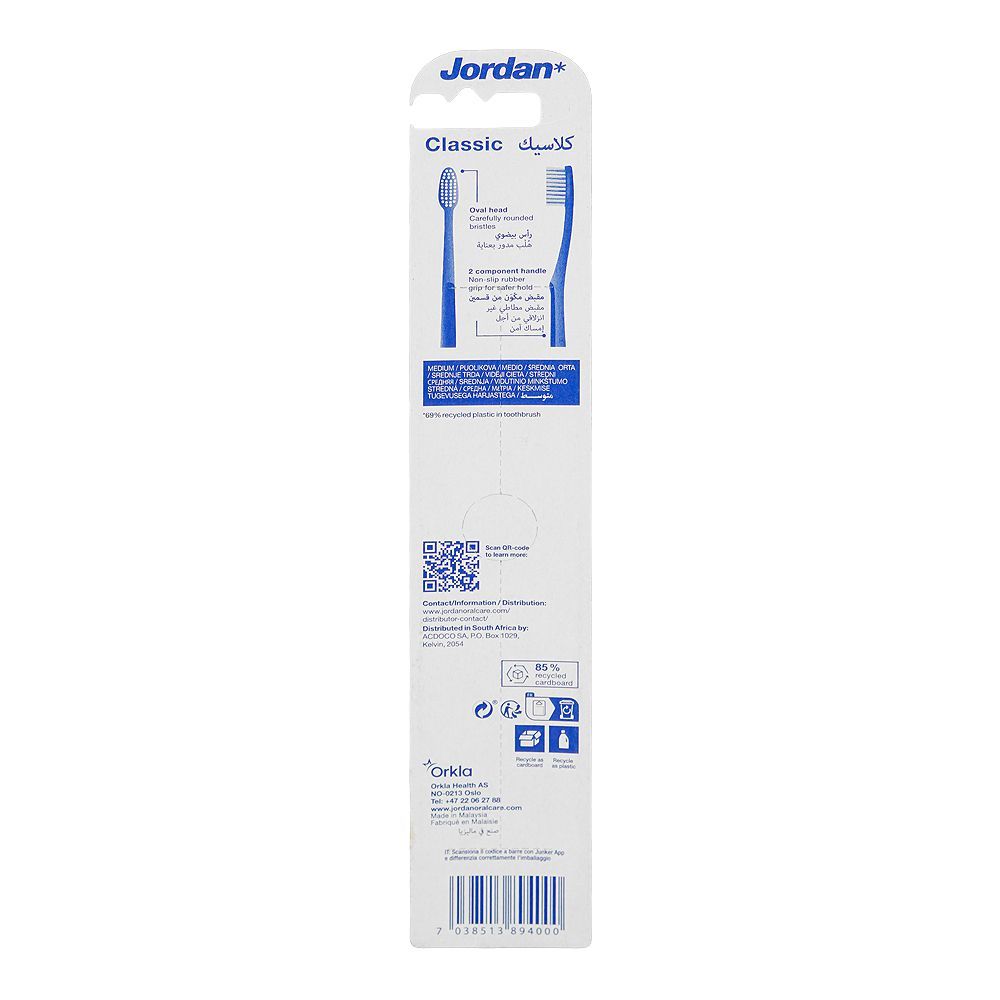 Jordan Classic All Round Cleaning Toothbrush, Medium - Image 2