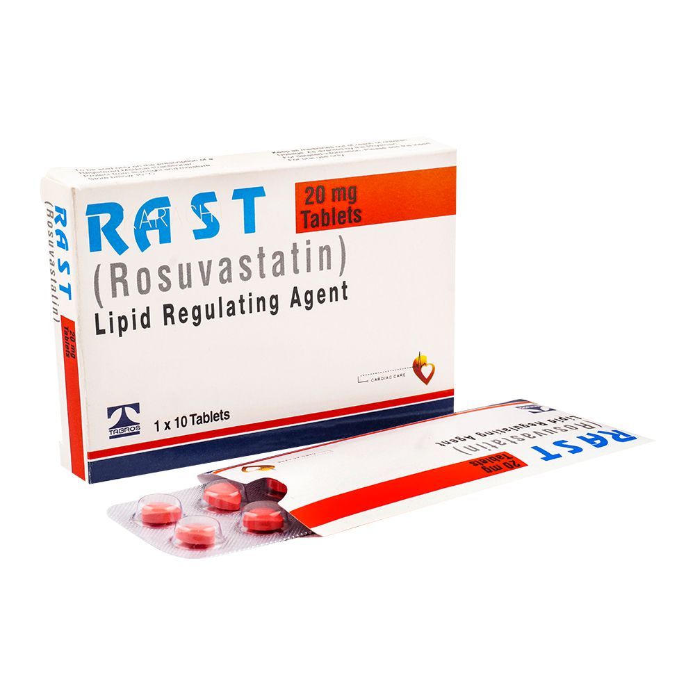 Tabros Pharma Rast Tablet, 20mg, 10-Pack - Main Image
