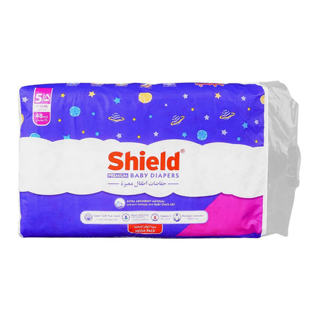 Shield Premium Baby Diapers Mega Pack, Junior 11-25Kg, No. 5, 48-Pack - Image 2