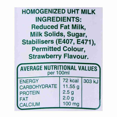 Pakola Strawberry Flavoured Milk 250ml - Image 3