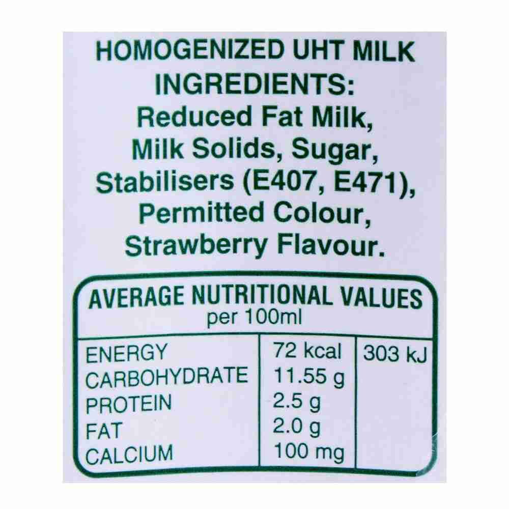 Pakola Strawberry Flavoured Milk 250ml - Image 3