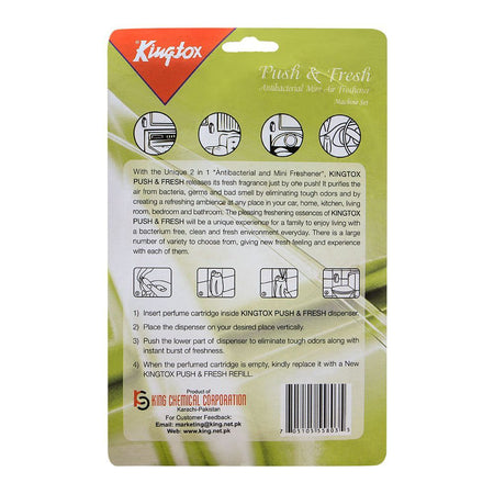 Kingtox Push & Fresh Mini Air Freshener Kit, Jasmine, 14ml - Image 2